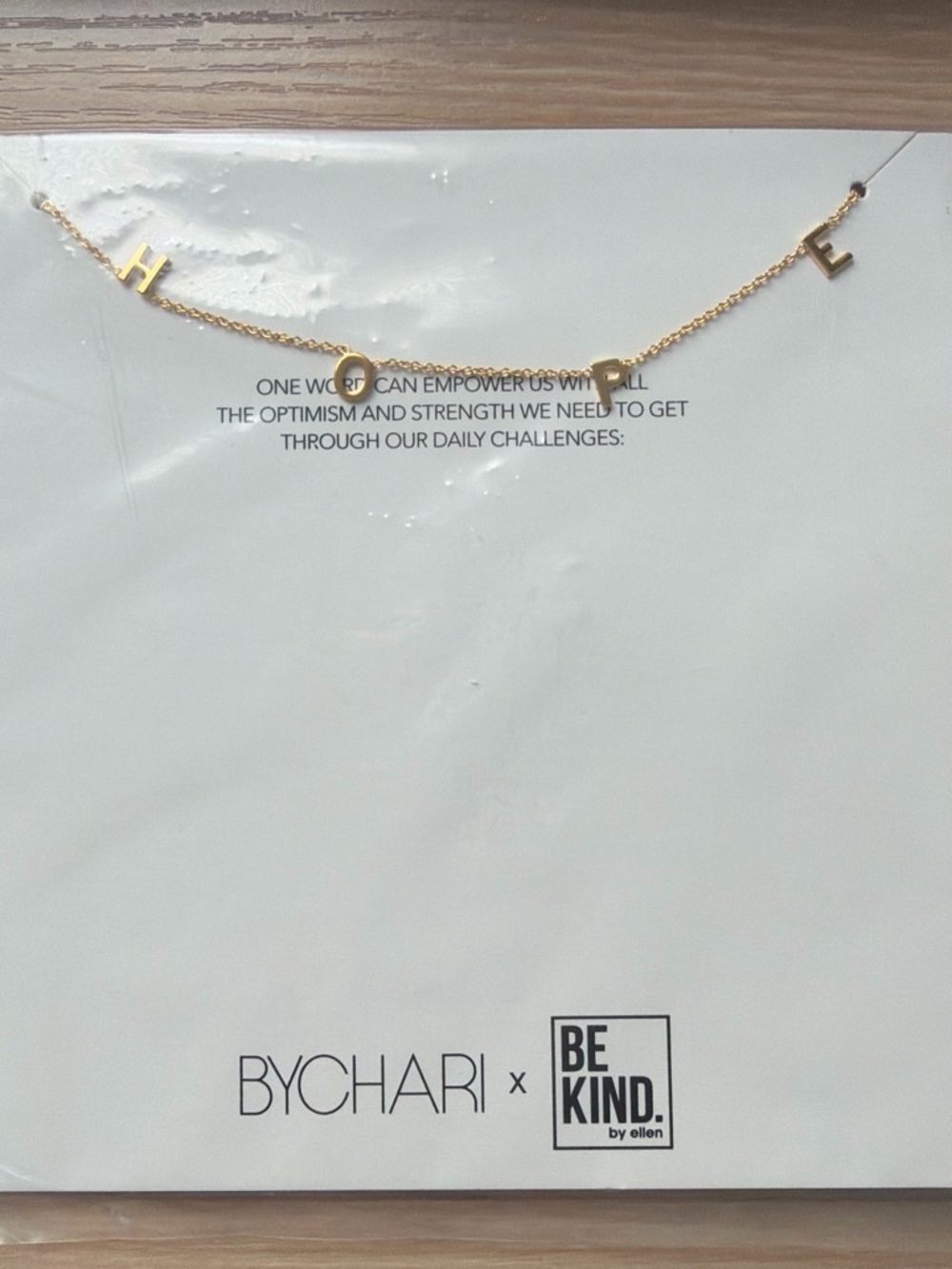 BYCHARI Gold HOPE Letter Necklace - Gold